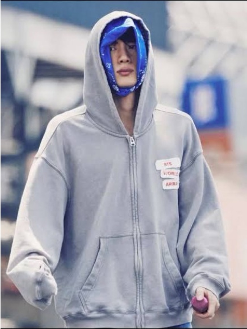 BTS Arirang World Tour Zip Up Hoodie Grey L - Picture 9 of 9
